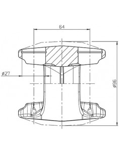 Furca H Central Ø 27x63 mm 1-33-742-683, 1-33-742-628, 144461A1, 144464A1, 1-33-742-732, 195213A1, 390029A1, 87760408, 87772059, 2
