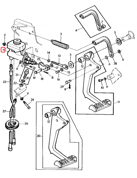 Pompa Centrala, Ambreiaj Ø 23.81 mm John Deere AL57619, KG23019.1.3, S5457, 5457