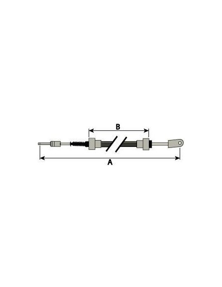 Clutch Cable 1480 mm McCormick, Landini, Massey Ferguson 3670604M93, 3670604M95, 3670604M96, 4206156M91, 4206456M91