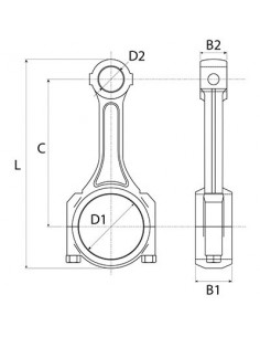 Connecting Rod Ø 32 mm Pin IVECO 4698727, 4763918, 4807520, NEW HOLLAND 4775229 2
