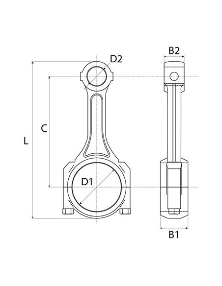 Connecting Rod Ø 32 mm Pin IVECO 4698727, 4763918, 4807520, NEW HOLLAND 4775229