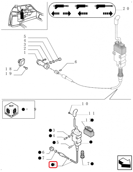 Cablu Distribuitor 1130 mm Case IH, Fiat, New Holland 81862773, 81865857, F0NNM847BB