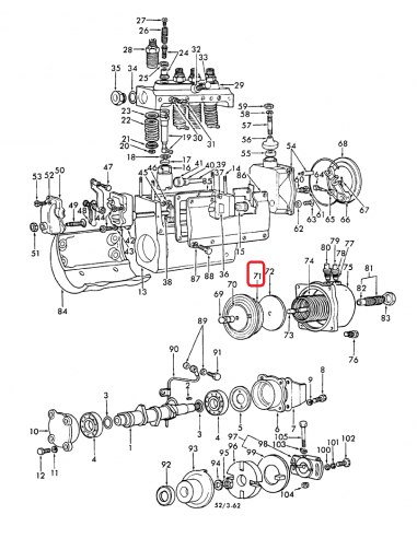 Membrana Pompa Injectie Ford New Holland 81714474, E1ADDN993115B, DDN993115B, John Deere AAK77, Leyland AAK77, Lucas R84091, Nuf