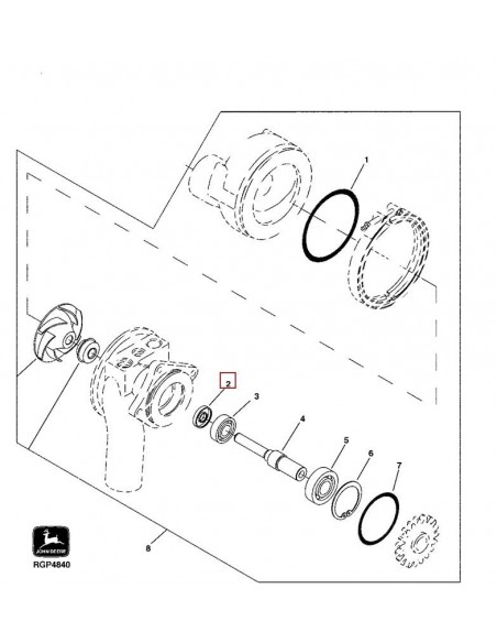 Seal, Water Pump 16x39x6.5 mm John Deere RE39134, AR93518
