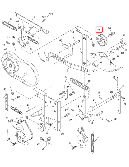 Fulie/Rola Intinzator Ø 86 mm John Deere AH83654, AN102343