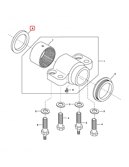 Seal, Front Axle Rear Pivot 76x106x11 mm John Deere R107466