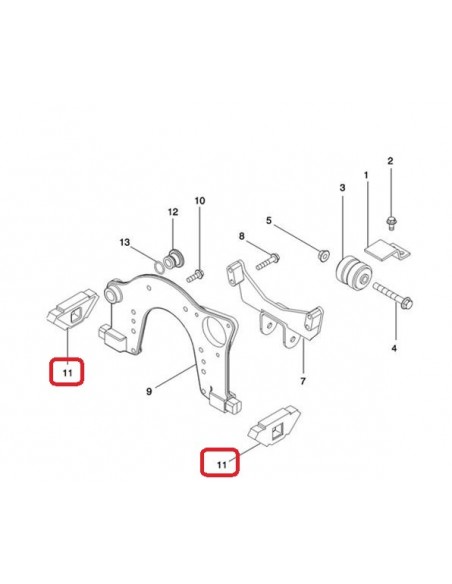 Engine Support New Holland 251991A1