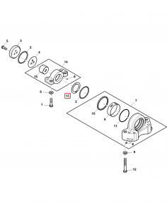 Saiba Distantier 2.3 mm MFWD John Deere R124958 2
