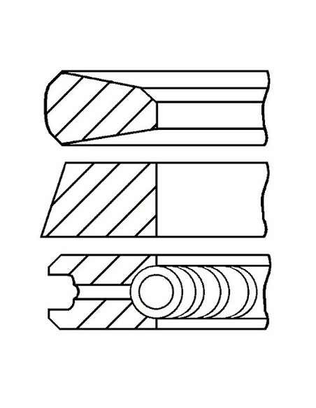 Piston Ring Set Ø 102 - 2.94x2.55x3.50 mm Deutz 04162472, 04231717, 4162472, 4231717
