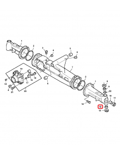Rulment Pivot Ø 27.8x52x16 mm 0115714, C115714, CA0115714, CAR115714, CARR115714, 0123726, C123726, CA0123726, CAR123726, CARR12 2