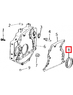 Seal, Crankshaft 117.80x146.35x13.30 mm John Deere T20326, C/R800793 2