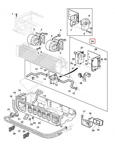 Valve, Heater and AC Module, Automatic Temperature Control (ATC) KIT