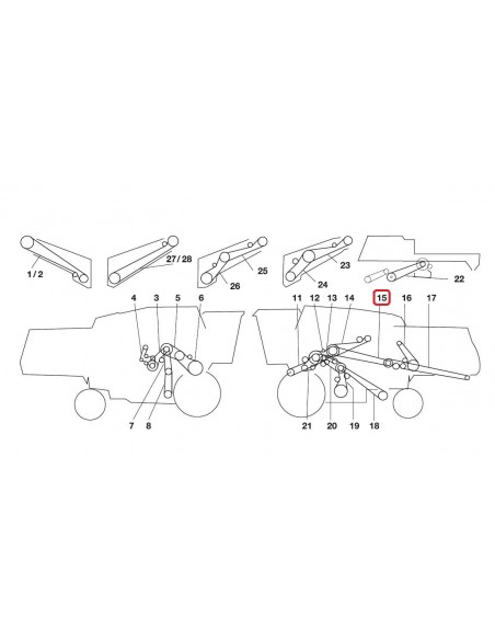 Curea 3HB-4855 mm (3HB-4876La) John Deere Z59286, Gates 0224406, 072032737, 72032737, AP1001911, 072032737, 72032737, 47441074,