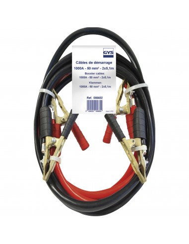 Cabluri Pornire Set 1000A - 5.1 m - 50 mm² - 12/24V GYS 056602