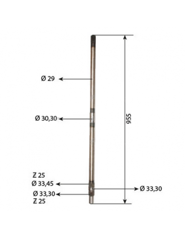 Shaft, PTO Drive 953 mm Ford New Holland 83913807, D8NN7A684AB, 87767015, 87554791