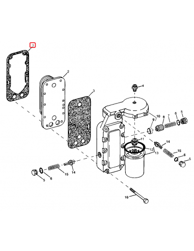 Garnitura Racitor Ulei, Termoflot John Deere R128557, R94618