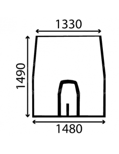 Parbriz 1330x1480x1490 mm John Deere R124664, R128991, R135977