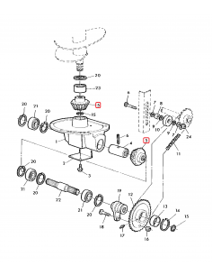 Bevel Gear, Unloading Drive Ø 31x110 Z-18/21 John Deere Z12148 2