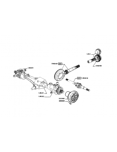 Hub, Drive Axle Case-IH/Fiat New Holland/Steyr  5142013, 5142014, 5151461