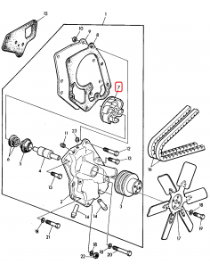 Rotor, Fulie Pompa Apa 110 mm John Deere R40979