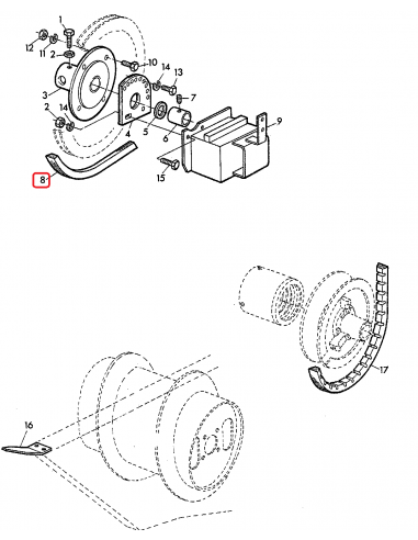 Curea Rabator 22x4264 mm John Deere Z30881, E38587, F9659, 603290.0, 000603290.0, 603290,  01145186, 28284841, D-28284841,