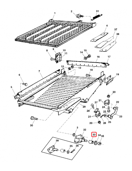 Bush, Grain Pan 20x41x38 mm John Deere AZ30671, AZ54780