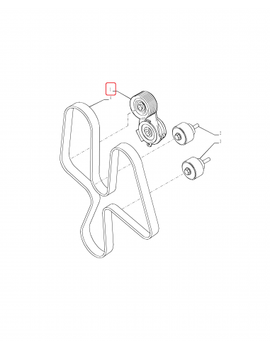 Intinzator, Curea Transmisie Case-IH/New Holland/Steyr 84187972, 87300113, 504088267, 84144622