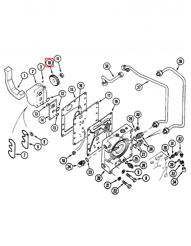 Pinion Pompa Ulei 16.5x63x15 mm Z-23 Case IH 59369C1