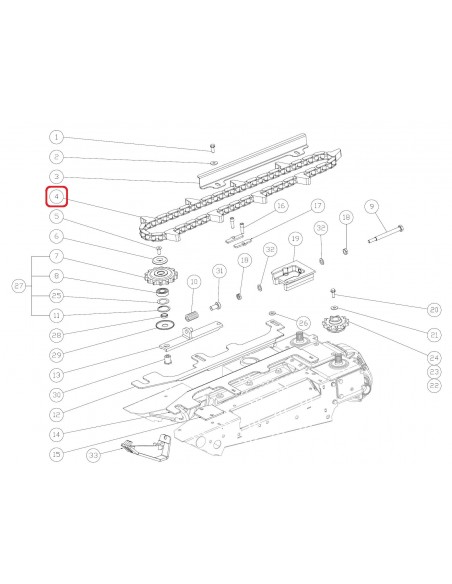 Lant Header Porumb 72 Zale - 9 Pinteni Capello 03.2013.01, 03201301, 0009350690, 000.935069.0