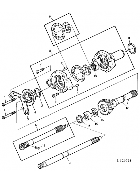 Transmission Oil Pump John Deere AL120106, AL28923, AL30154, AL39355, AL41639, AL64139, AL69761