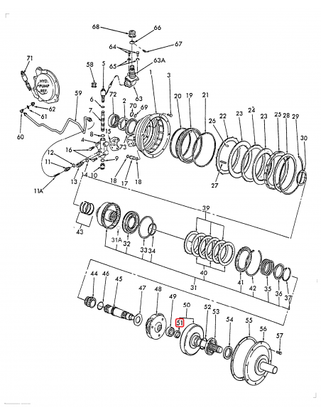 Simering Transmisie 38x54x13 mm Ford New Holland 83910772, D6NN7N839A 38.1x54.2x12.19 mm