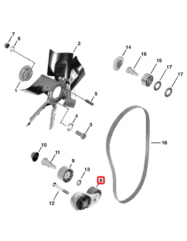 Intinzator Curea Transmisie John Deere RE37981, RE68715, RE70535, Ford New Holland/Landini 86013886