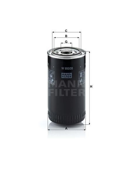 Filtru Ulei W950/26
