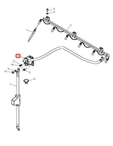 Releu/Bobina Pornire Electromotor 12V, 100A John Deere AT40955, AT68973,  RE164448, RE170320