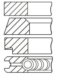 Segmenti Piston Ø 85-2x2x2x4 mm STD (85.0 mm) Lombardini