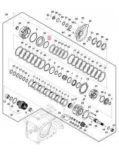 Simering, Garnitura Piston Ø 126.5x134x3 mm John Deere L62161, L34185 2