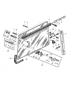 Geam Spate Cabina 830x1270 mm 13 Gauri John Deere L36606, R79656 2