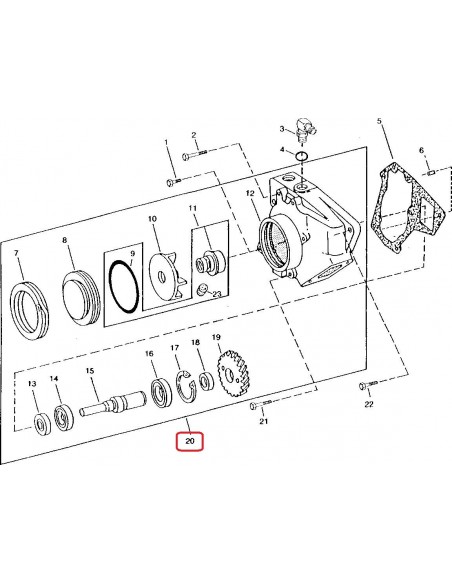 Water Pump John Deere AR93517, R83561, RE23291, RE43131, RE55985, SE500912